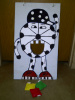Soccer bean bag toss