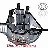 4' inflatable Pirate ship toss